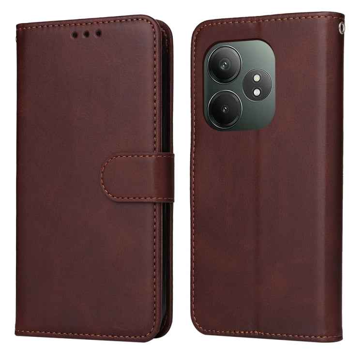 Classic Calf Texture Flip Leather Phone Case, For Realme 14 Pro+ Global, For Realme 14 Pro Global, For Realme GT 7 Pro, For Realme 13+, For Realme 13 Pro / 13 Pro+ / P1 Pro Global, For Realme GT 6 / GT Neo6 SE, For Realme C63 / C61  / Note 60          ...