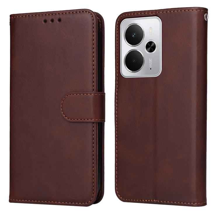 Classic Calf Texture Flip Leather Phone Case, For Realme 16 Pro+ 5G, For Realme 16 Pro 5G, For Realme 15x 5G India / Realme C85 5G, For Realme C85 Pro 4G, For Realme 15T 5G, For Realme Narzo 80 Lite 4G / C71 India, For Realme 15 5G / Realme 15 Pro 5G  ...