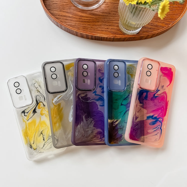 Oil Painting Electroplating TPU Phone Case, For Xiaomi Redmi K60, For Xiaomi Redmi K50, For Xiaomi Redmi K50 Ultra, For Xiaomi Redmi K40, For Xiaomi Redmi K40 Pro, For Xiaomi Redmi K40 Gaming