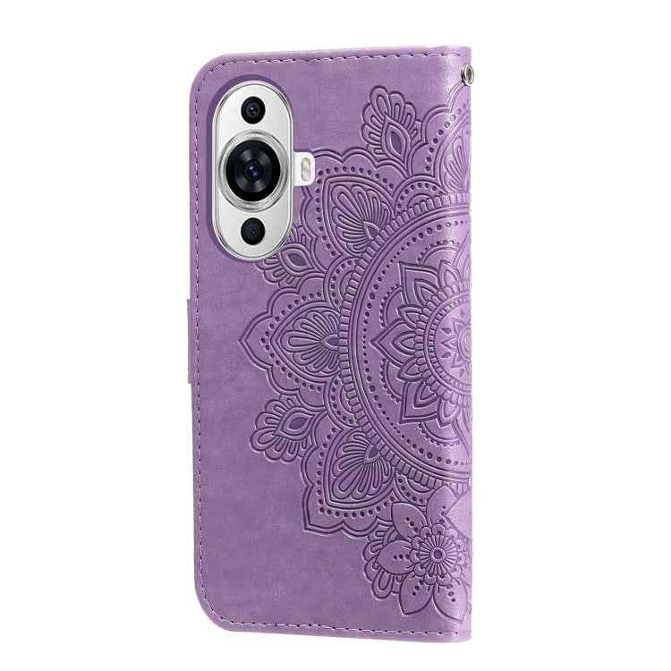 Seven-petal Flowers Embossing Leather Phone Case, For Huawei nova 11 Pro, For Huawei nova 11
