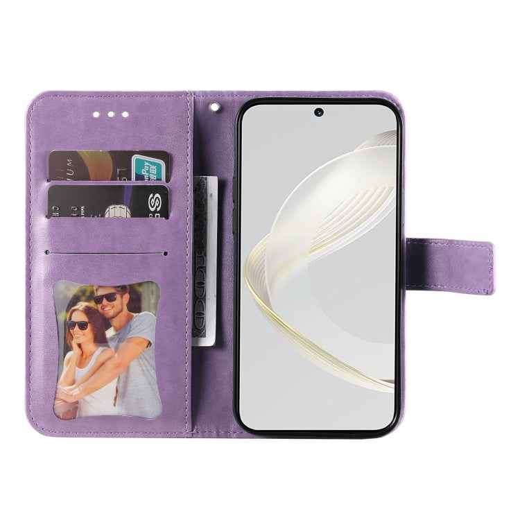 Seven-petal Flowers Embossing Leather Phone Case, For Huawei nova 11 Pro, For Huawei nova 11