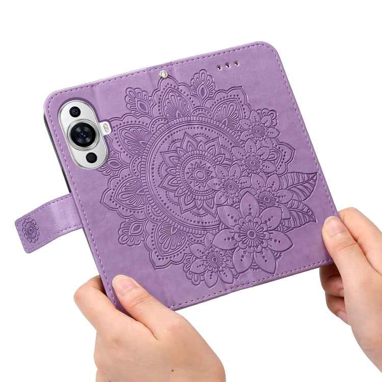 Seven-petal Flowers Embossing Leather Phone Case, For Huawei nova 11 Pro, For Huawei nova 11