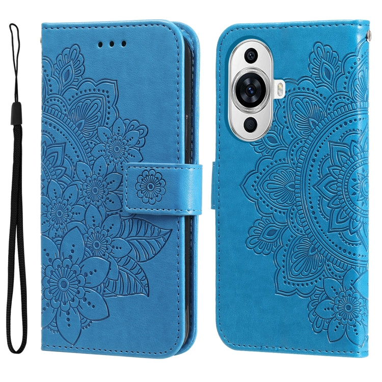 Seven-petal Flowers Embossing Leather Phone Case, For Huawei Enjoy 60X, For Huawei nova 11 Pro, For Huawei nova 11