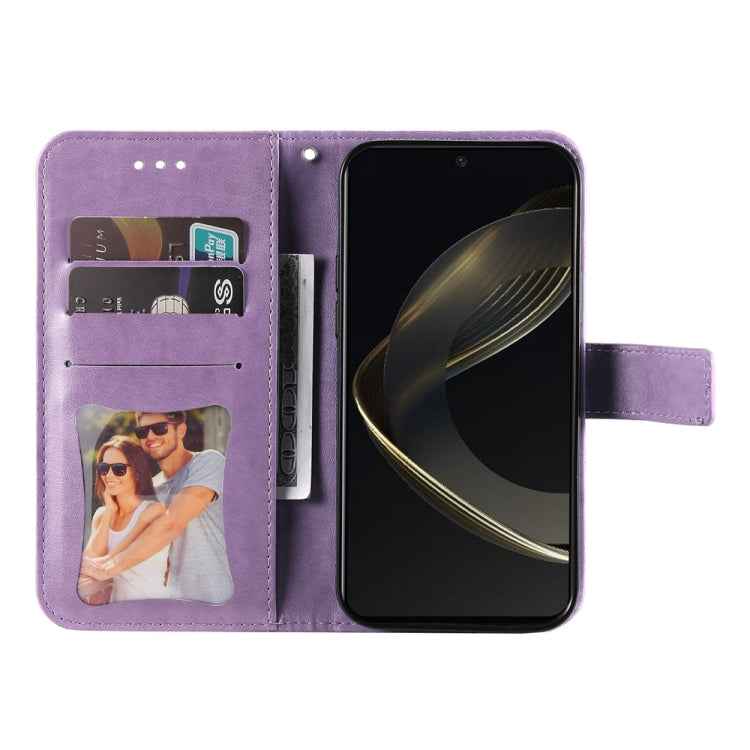 Seven-petal Flowers Embossing Leather Phone Case, For Huawei nova 11 SE, For Huawei nova 12 Pro, For Huawei Mate 60, For Huawei Mate 60 Pro, For Huawei Enjoy 60X, For Huawei nova 11 Pro, For Huawei nova 11