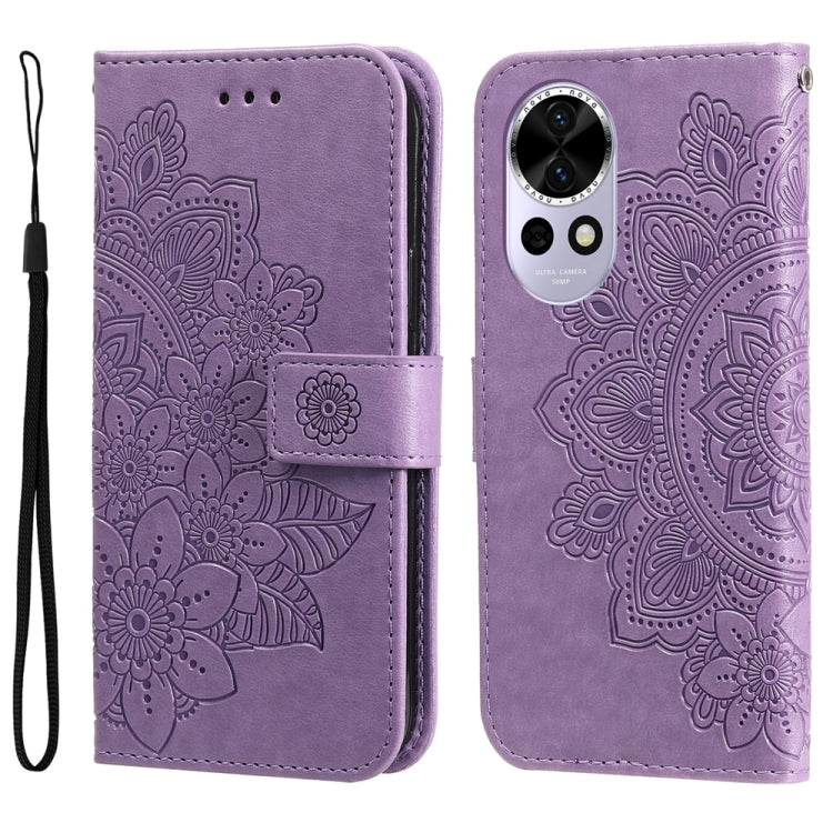 Seven-petal Flowers Embossing Leather Phone Case, For Huawei Enjoy 80, For Huawei nova 13 Pro, For Huawei nova 13 / nova 12, For Huawei Enjoy 70 Pro, For Huawei Enjoy 70, For Huawei nova 11 SE, For Huawei nova 12 Pro, For Huawei Mate 60                ...