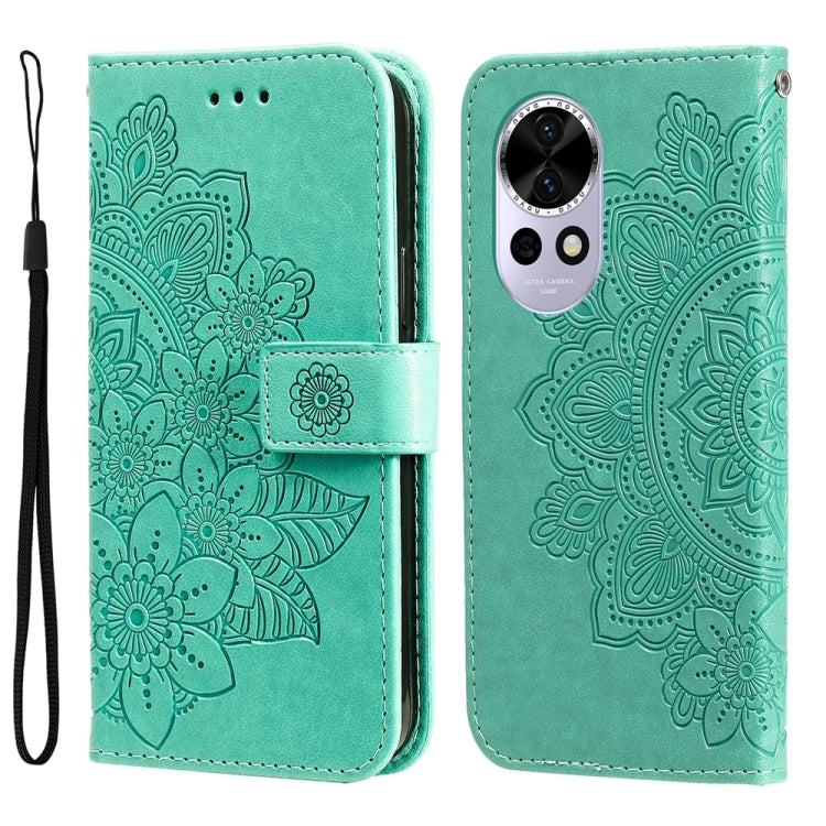 Seven-petal Flowers Embossing Leather Phone Case, For Huawei nova 13 Pro, For Huawei nova 13 / nova 12, For Huawei Enjoy 70 Pro, For Huawei Enjoy 70, For Huawei nova 11 SE, For Huawei nova 12 Pro, For Huawei Mate 60, For Huawei Mate 60 Pro             ...