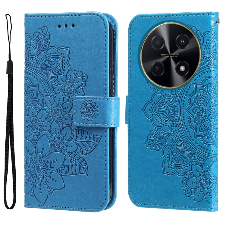 Seven-petal Flowers Embossing Leather Phone Case, For Huawei nova 13 Pro, For Huawei nova 13 / nova 12, For Huawei Enjoy 70 Pro, For Huawei Enjoy 70, For Huawei nova 11 SE, For Huawei nova 12 Pro, For Huawei Mate 60, For Huawei Mate 60 Pro             ...