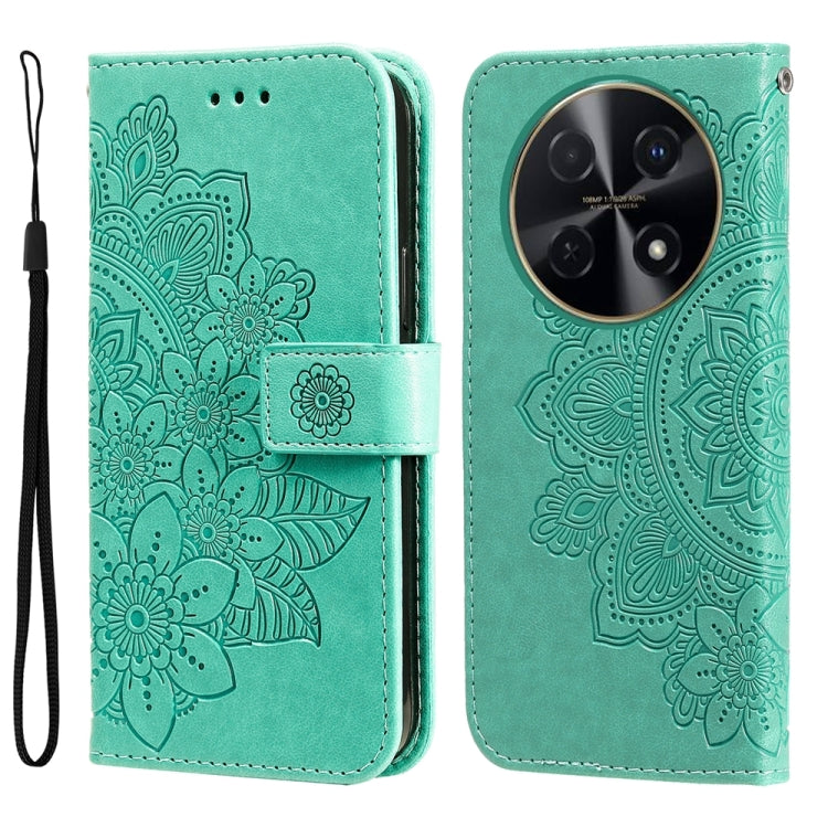 Seven-petal Flowers Embossing Leather Phone Case, For Huawei Enjoy 80, For Huawei nova 13 Pro, For Huawei nova 13 / nova 12, For Huawei Enjoy 70 Pro, For Huawei Enjoy 70, For Huawei nova 11 SE, For Huawei nova 12 Pro, For Huawei Mate 60                ...