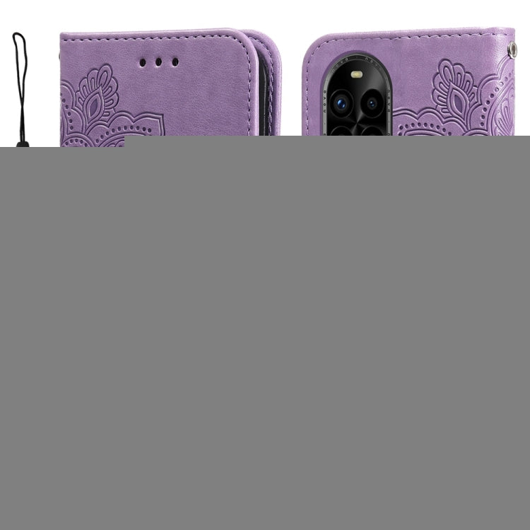 Seven-petal Flowers Embossing Leather Phone Case, For Huawei nova 13 Pro, For Huawei nova 13 / nova 12, For Huawei Enjoy 70 Pro, For Huawei Enjoy 70, For Huawei nova 11 SE, For Huawei nova 12 Pro, For Huawei Mate 60, For Huawei Mate 60 Pro             ...