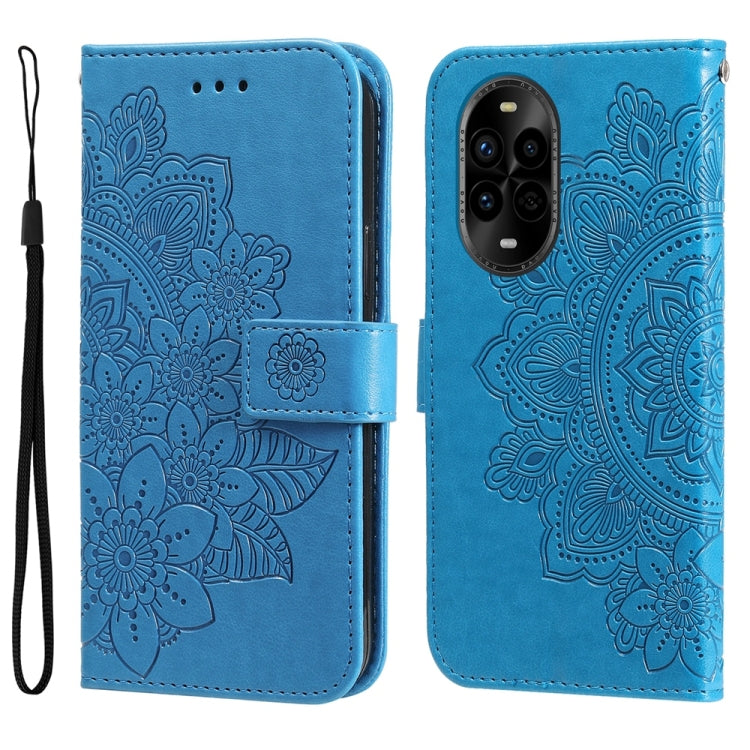 Seven-petal Flowers Embossing Leather Phone Case, For Huawei Enjoy 80, For Huawei nova 13 Pro, For Huawei nova 13 / nova 12, For Huawei Enjoy 70 Pro, For Huawei Enjoy 70, For Huawei nova 11 SE, For Huawei nova 12 Pro, For Huawei Mate 60                ...