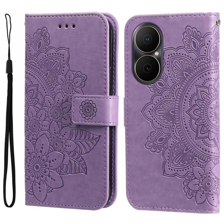 Seven-petal Flowers Embossing Leather Phone Case, For Huawei Enjoy 80, For Huawei nova 13 Pro, For Huawei nova 13 / nova 12, For Huawei Enjoy 70 Pro, For Huawei Enjoy 70, For Huawei nova 11 SE, For Huawei nova 12 Pro, For Huawei Mate 60                ...
