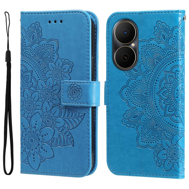 Seven-petal Flowers Embossing Leather Phone Case, For Huawei Enjoy 80, For Huawei nova 13 Pro, For Huawei nova 13 / nova 12, For Huawei Enjoy 70 Pro, For Huawei Enjoy 70, For Huawei nova 11 SE, For Huawei nova 12 Pro, For Huawei Mate 60                ...