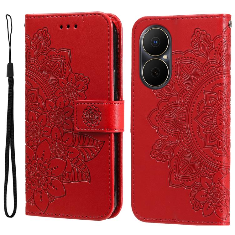 Seven-petal Flowers Embossing Leather Phone Case, For Huawei Enjoy 90 Pro Max 5G, For Huawei Enjoy 90 / Enjoy 90 Plus 5G, For Huawei Enjoy 80 Plus, For Huawei nova 15 Pro / nova 15 Ultra, For Huawei Mate 70 Air 5G, For Huawei nova 14 Lite              ...