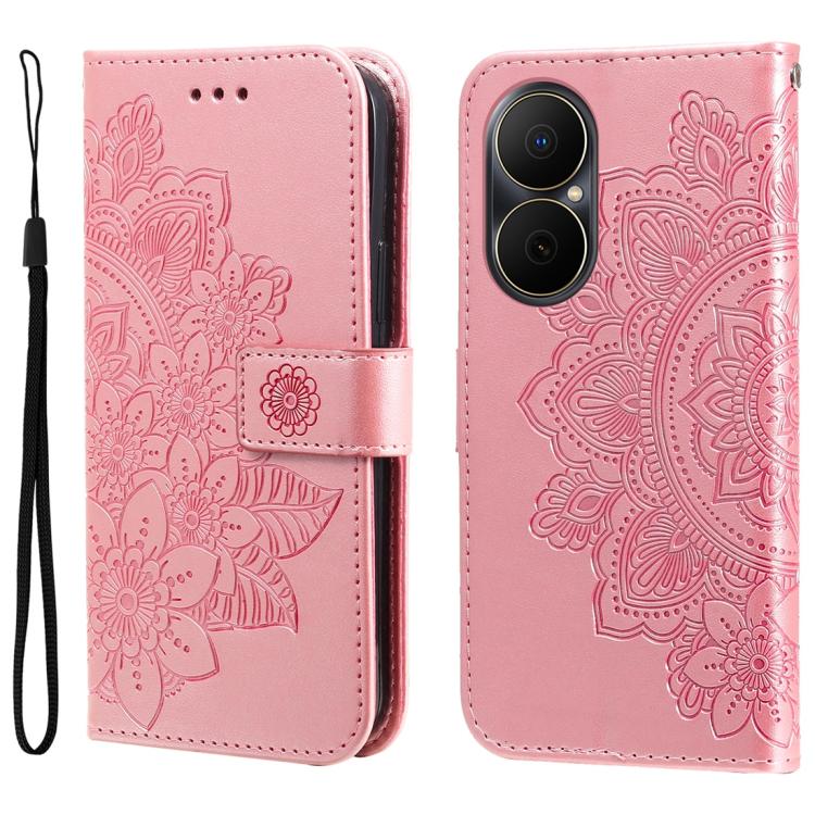 Seven-petal Flowers Embossing Leather Phone Case, For Huawei Enjoy 80, For Huawei nova 13 Pro, For Huawei nova 13 / nova 12, For Huawei Enjoy 70 Pro, For Huawei Enjoy 70, For Huawei nova 11 SE, For Huawei nova 12 Pro, For Huawei Mate 60                ...
