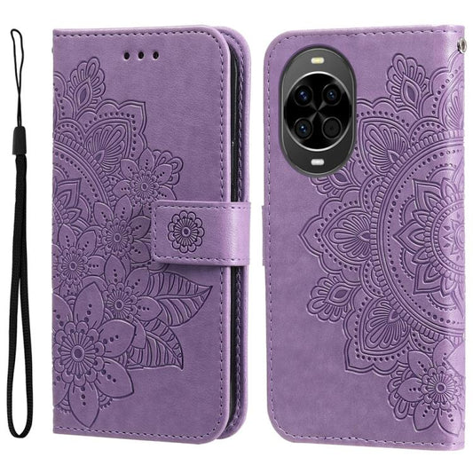Seven-petal Flowers Embossing Leather Phone Case, For Huawei nova 14, For Huawei Enjoy 80, For Huawei nova 13 Pro, For Huawei nova 13 / nova 12, For Huawei Enjoy 70 Pro, For Huawei Enjoy 70, For Huawei nova 11 SE, For Huawei nova 12 Pro                ...