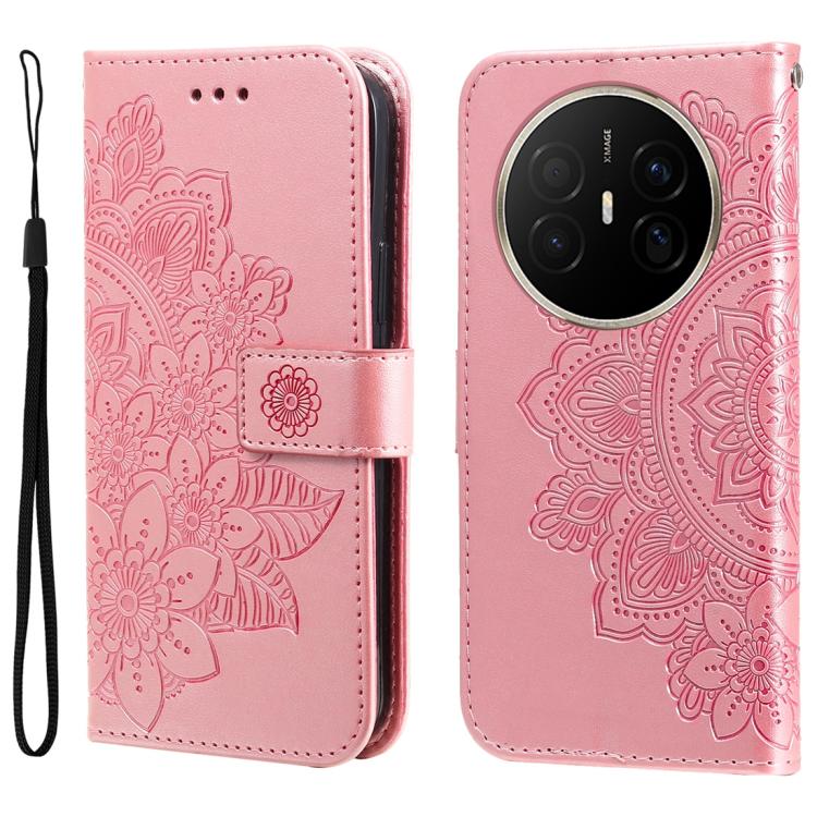 Seven-petal Flowers Embossing Leather Phone Case, For Huawei Enjoy 90 Pro Max 5G, For Huawei Enjoy 90 / Enjoy 90 Plus 5G, For Huawei Enjoy 80 Plus, For Huawei nova 15 Pro / nova 15 Ultra, For Huawei Mate 70 Air 5G, For Huawei nova 14 Lite              ...