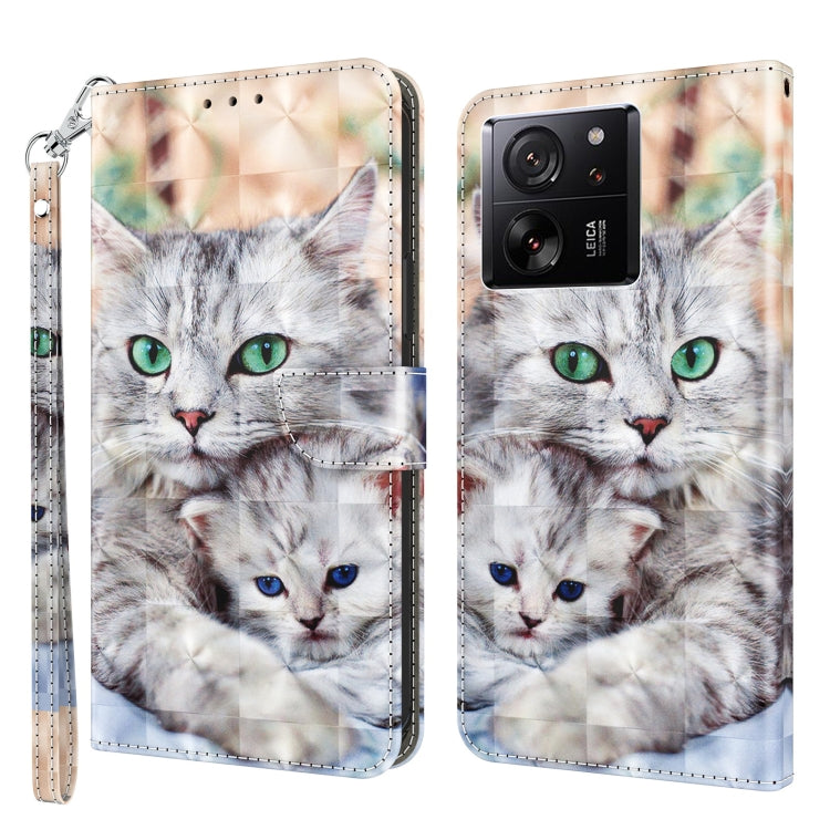 3D Painted Pattern Leather Phone Case, For Xiaomi Redmi Note 13 Pro+, For Xiaomi Redmi Note 13 Pro 5G, For Xiaomi 13T Pro, For Xiaomi 13 Ultra