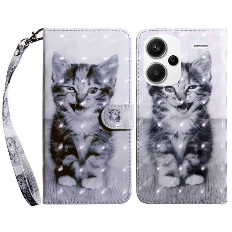 3D Painted Pattern Leather Phone Case, For Xiaomi Redmi Note 13 Pro+, For Xiaomi Redmi Note 13 Pro 5G, For Xiaomi 13T Pro, For Xiaomi 13 Ultra