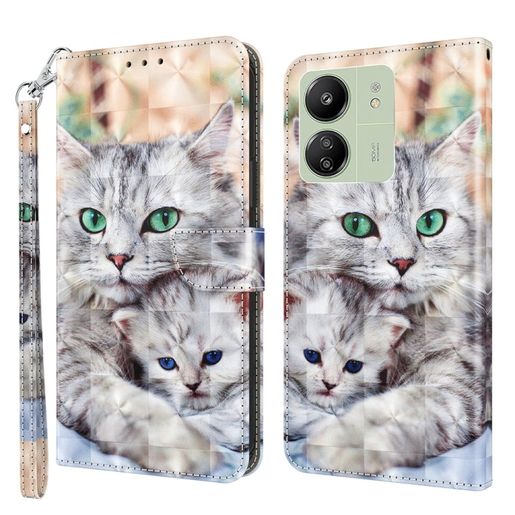 3D Painted Pattern Leather Phone Case, For Xiaomi Redmi A3, For Xiaomi Redmi Note 13 4G, For Xiaomi Redmi Note 13 5G, For Xiaomi Redmi 13C