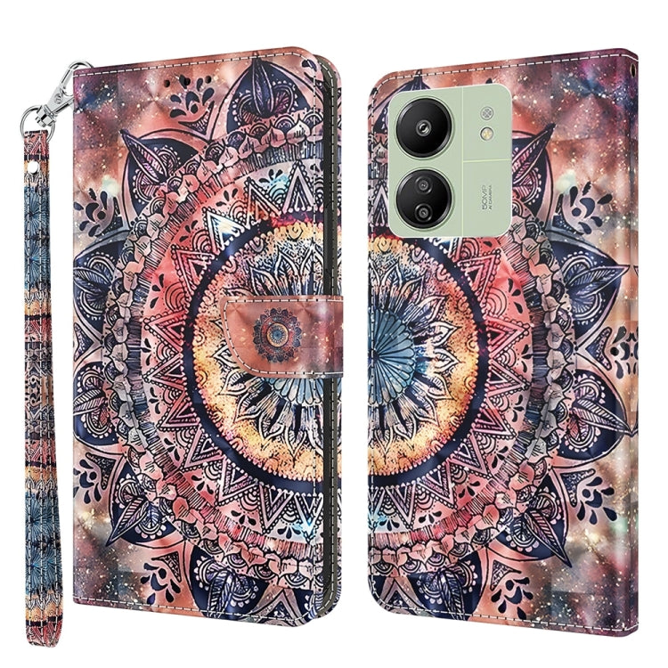 3D Painted Pattern Leather Phone Case, For Xiaomi Redmi A3, For Xiaomi Redmi Note 13 4G, For Xiaomi Redmi Note 13 5G, For Xiaomi Redmi 13C