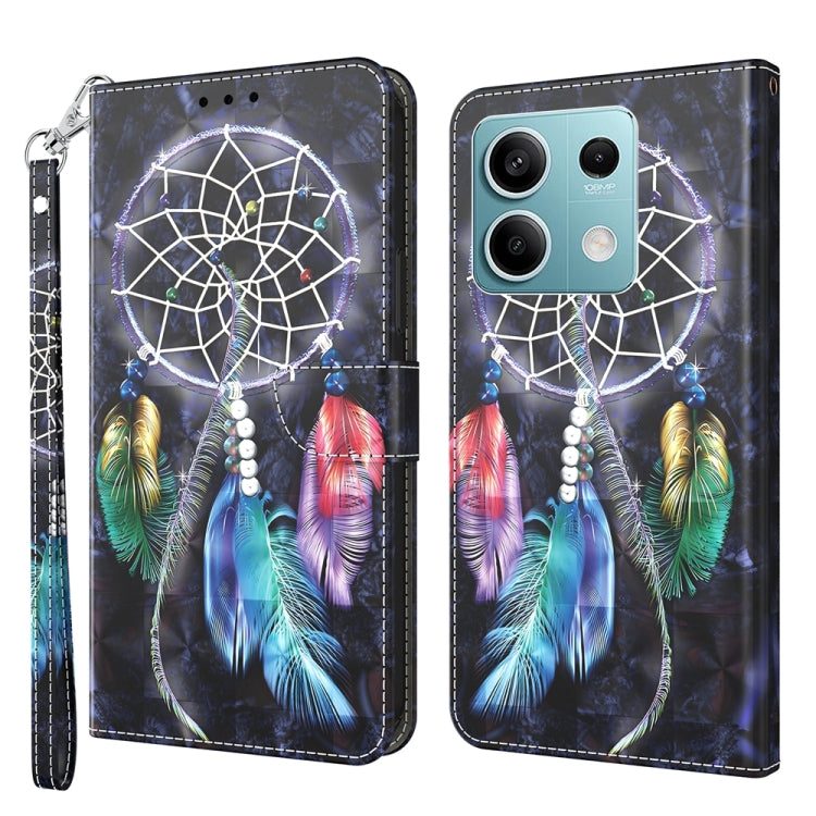 3D Painted Pattern Leather Phone Case, For Xiaomi Redmi A3, For Xiaomi Redmi Note 13 4G, For Xiaomi Redmi Note 13 5G, For Xiaomi Redmi 13C