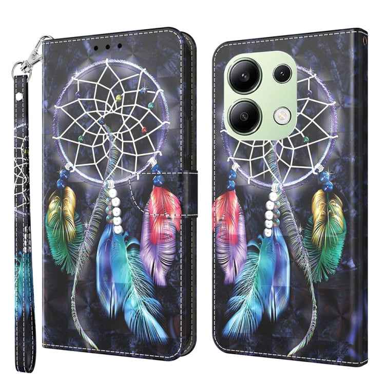 3D Painted Pattern Leather Phone Case, For Xiaomi Redmi A3, For Xiaomi Redmi Note 13 4G, For Xiaomi Redmi Note 13 5G, For Xiaomi Redmi 13C
