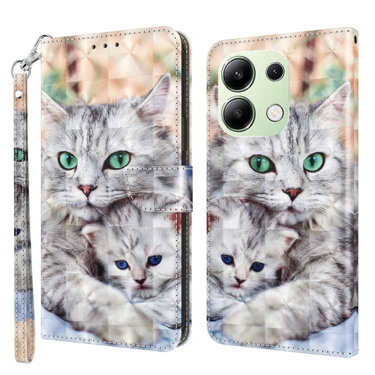 3D Painted Pattern Leather Phone Case, For Xiaomi Redmi A3, For Xiaomi Redmi Note 13 4G, For Xiaomi Redmi Note 13 5G, For Xiaomi Redmi 13C