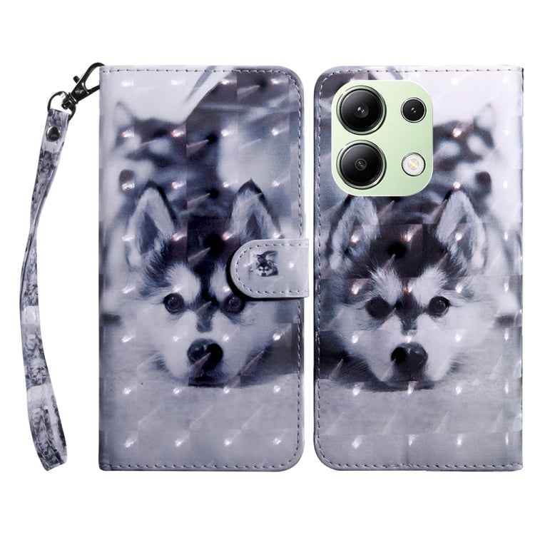 3D Painted Pattern Leather Phone Case, For Xiaomi Redmi A3, For Xiaomi Redmi Note 13 4G, For Xiaomi Redmi Note 13 5G, For Xiaomi Redmi 13C