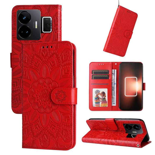 Embossed Sunflower Leather Phone Case, For Realme GT Neo 5 5G / GT3