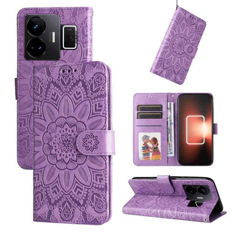 Embossed Sunflower Leather Phone Case, For Realme GT Neo 5 5G / GT3