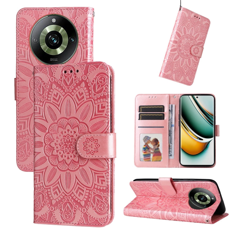 Embossed Sunflower Leather Phone Case, For Realme 12 Pro+, For Realme C67 4G Global, For Realme C67 Global / 11 5G Taiwan Version, For Realme 11 4G Global, For Realme C53 / Narzo N53, For Realme 11, For Realme 11 Pro / 11 Pro+, For Realme C65 4G       ...
