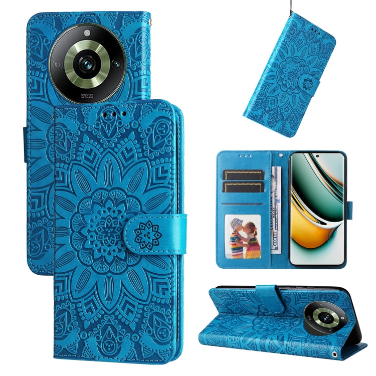 Embossed Sunflower Leather Phone Case, For Realme 12 Pro+, For Realme C67 4G Global, For Realme C67 Global / 11 5G Taiwan Version, For Realme 11 4G Global, For Realme C53 / Narzo N53, For Realme 11, For Realme 11 Pro / 11 Pro+, For Realme C65 4G       ...