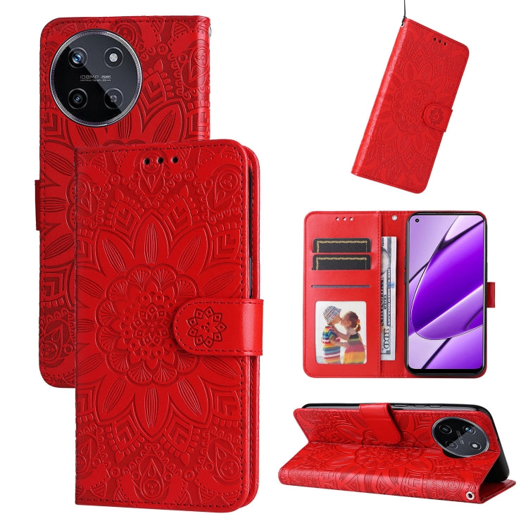 Embossed Sunflower Leather Phone Case, For Realme 12 Pro+, For Realme C67 4G Global, For Realme C67 Global / 11 5G Taiwan Version, For Realme 11 4G Global, For Realme C53 / Narzo N53, For Realme 11, For Realme 11 Pro / 11 Pro+, For Realme C65 4G       ...