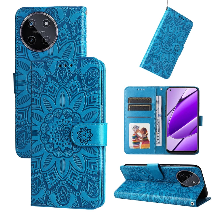 Embossed Sunflower Leather Phone Case, For Realme 12 Pro+, For Realme C67 4G Global, For Realme C67 Global / 11 5G Taiwan Version, For Realme 11 4G Global, For Realme C53 / Narzo N53, For Realme 11, For Realme 11 Pro / 11 Pro+, For Realme C65 4G       ...
