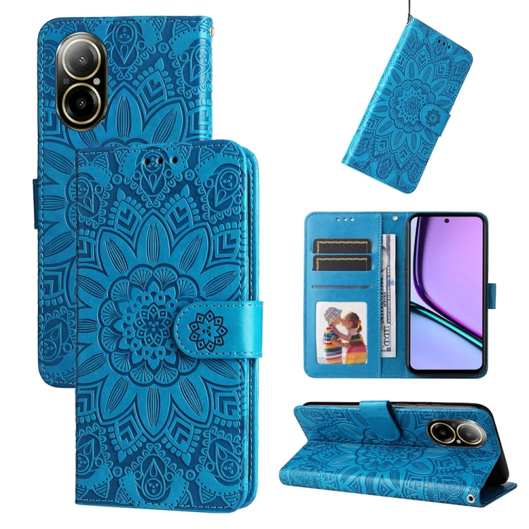 Embossed Sunflower Leather Phone Case, For Realme 12 Pro+, For Realme C67 4G Global, For Realme C67 Global / 11 5G Taiwan Version, For Realme 11 4G Global, For Realme C53 / Narzo N53, For Realme 11, For Realme 11 Pro / 11 Pro+, For Realme C65 4G       ...