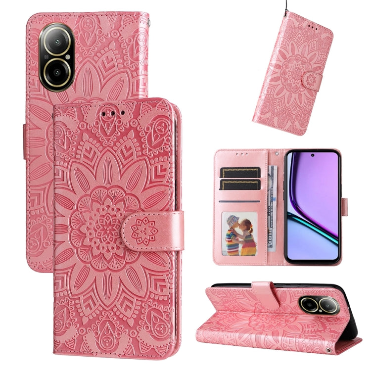 Embossed Sunflower Leather Phone Case, For Realme 12 Pro+, For Realme C67 4G Global, For Realme C67 Global / 11 5G Taiwan Version, For Realme 11 4G Global, For Realme C53 / Narzo N53, For Realme 11, For Realme 11 Pro / 11 Pro+, For Realme C65 4G       ...