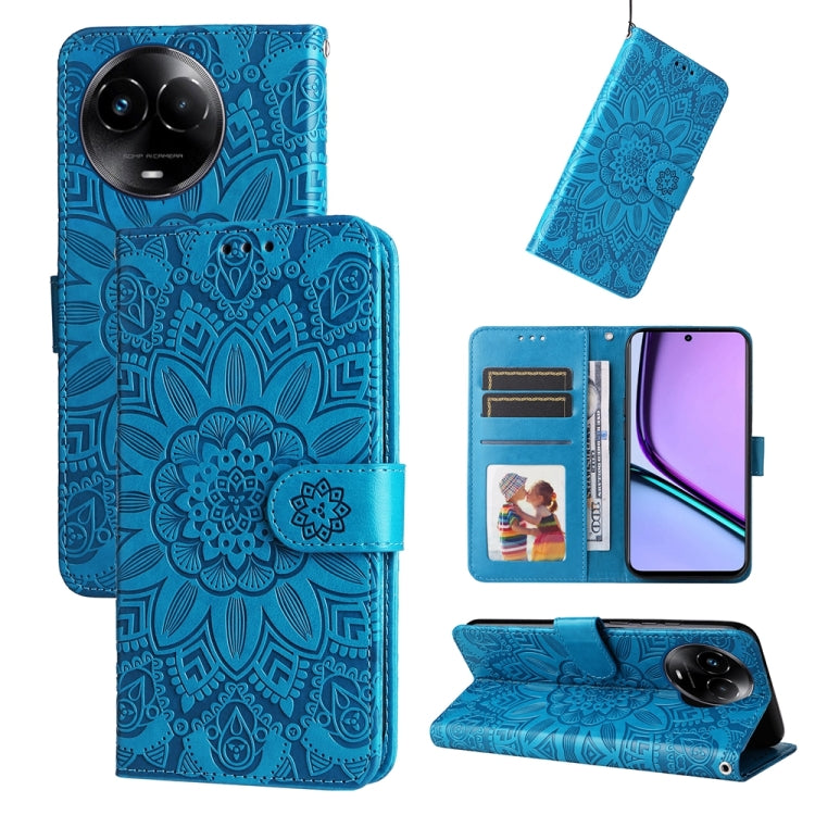 Embossed Sunflower Leather Phone Case, For Realme 12 Pro+, For Realme C67 4G Global, For Realme C67 Global / 11 5G Taiwan Version, For Realme 11 4G Global, For Realme C53 / Narzo N53, For Realme 11, For Realme 11 Pro / 11 Pro+, For Realme C65 4G       ...