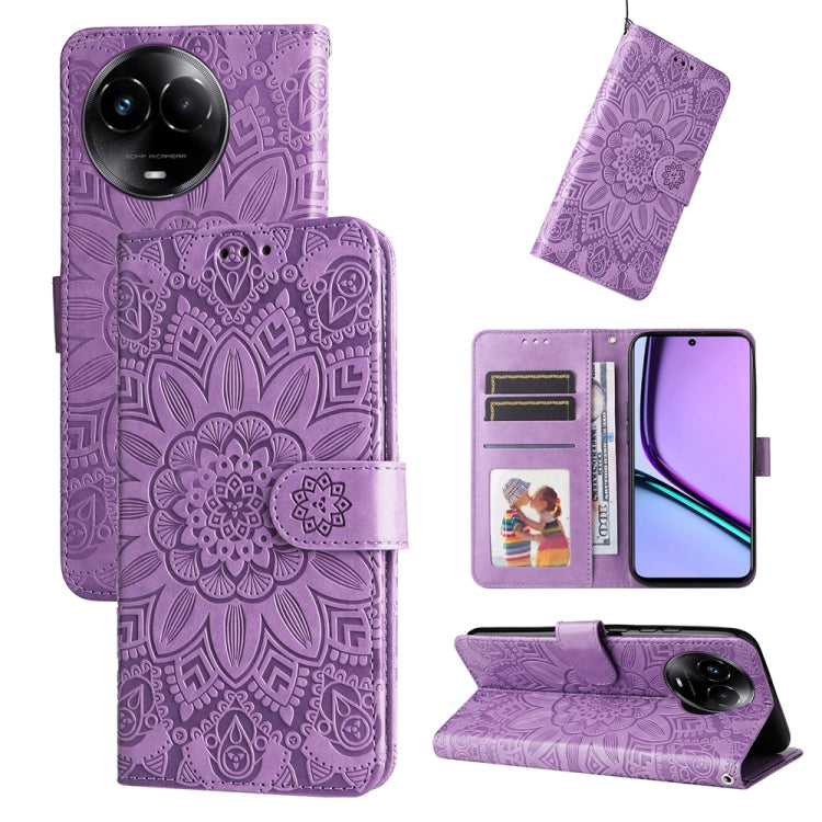Embossed Sunflower Leather Phone Case, For Realme 12 Pro+, For Realme C67 4G Global, For Realme C67 Global / 11 5G Taiwan Version, For Realme 11 4G Global, For Realme C53 / Narzo N53, For Realme 11, For Realme 11 Pro / 11 Pro+, For Realme C65 4G       ...