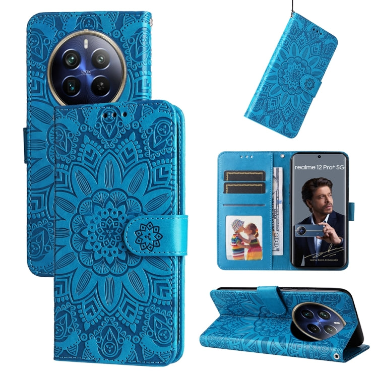 Embossed Sunflower Leather Phone Case, For Realme 12 Pro+, For Realme C67 4G Global, For Realme C67 Global / 11 5G Taiwan Version, For Realme 11 4G Global, For Realme C53 / Narzo N53, For Realme 11, For Realme 11 Pro / 11 Pro+, For Realme C65 4G       ...