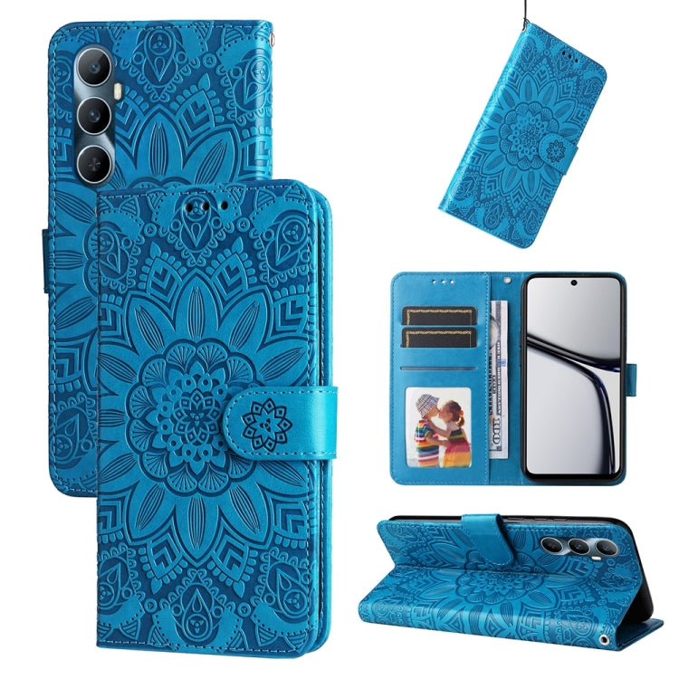 Embossed Sunflower Leather Phone Case, For Realme 12 Pro+, For Realme C67 4G Global, For Realme C67 Global / 11 5G Taiwan Version, For Realme 11 4G Global, For Realme C53 / Narzo N53, For Realme 11, For Realme 11 Pro / 11 Pro+, For Realme C65 4G       ...