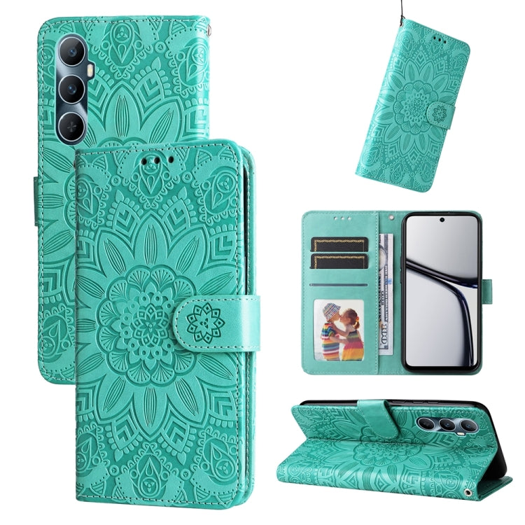 Embossed Sunflower Leather Phone Case, For Realme 12 Pro+, For Realme C67 4G Global, For Realme C67 Global / 11 5G Taiwan Version, For Realme 11 4G Global, For Realme C53 / Narzo N53, For Realme 11, For Realme 11 Pro / 11 Pro+, For Realme C65 4G       ...
