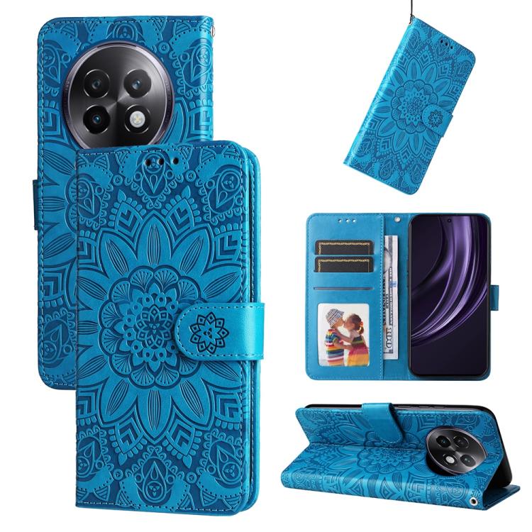 Embossed Sunflower Leather Phone Case, For Realme 14 Pro+ Global, For Realme 14 Pro Global, For Realme GT 7 Pro, For Realme 13+, For Realme 13 Pro / 13 Pro+ / P1 Pro Global, For Realme GT 6 / GT Neo6 SE, For Realme C63 / C61  / Note 60, For Realme 12 5...