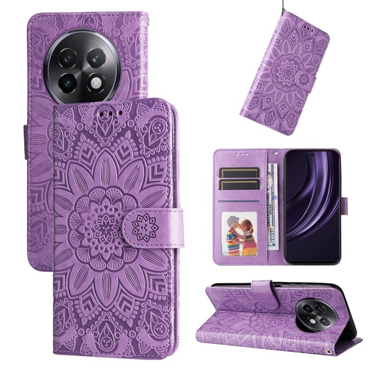 Embossed Sunflower Leather Phone Case, For Realme 14 Pro+ Global, For Realme 14 Pro Global, For Realme GT 7 Pro, For Realme 13+, For Realme 13 Pro / 13 Pro+ / P1 Pro Global, For Realme GT 6 / GT Neo6 SE, For Realme C63 / C61  / Note 60, For Realme 12 5...