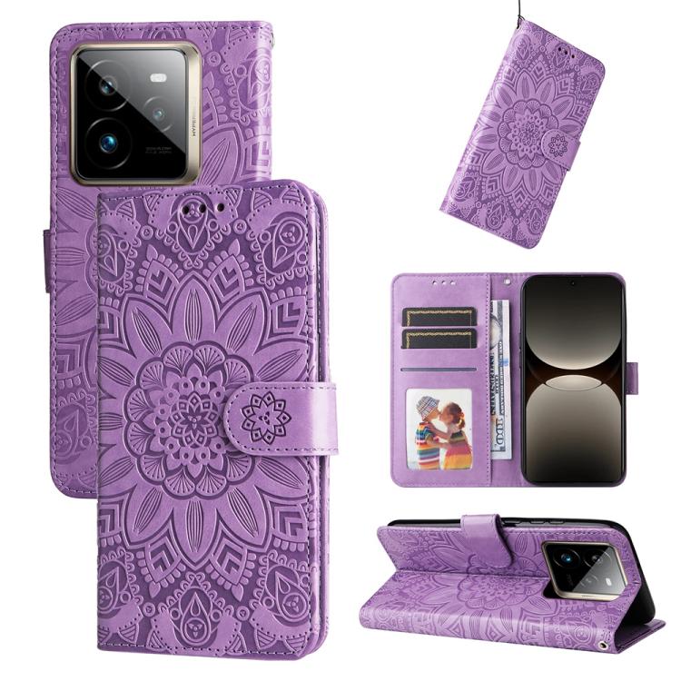 Embossed Sunflower Leather Phone Case, For Realme 14 Pro+ Global, For Realme 14 Pro Global, For Realme GT 7 Pro, For Realme 13+, For Realme 13 Pro / 13 Pro+ / P1 Pro Global, For Realme GT 6 / GT Neo6 SE, For Realme C63 / C61  / Note 60, For Realme 12 5...