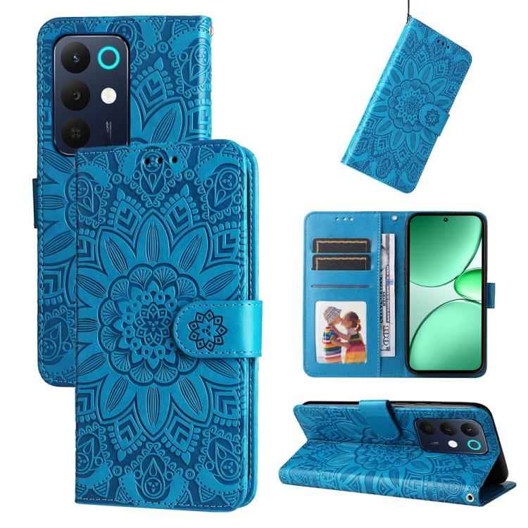 Embossed Sunflower Leather Phone Case, For Realme 15x 5G India / Realme C85 5G, For Realme C85 Pro 4G, For Realme 15T 5G, For Realme Narzo 80 Lite 4G / C71 India, For Realme 15 5G / Realme 15 Pro 5G, For Realme C71 4G / C75 4G / 5G / 14x               ...