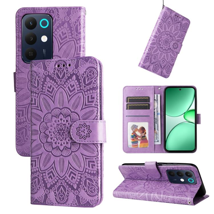 Embossed Sunflower Leather Phone Case, For Realme 16 Pro+ 5G, For Realme 16 Pro 5G, For Realme 15x 5G India / Realme C85 5G, For Realme C85 Pro 4G, For Realme 15T 5G, For Realme Narzo 80 Lite 4G / C71 India, For Realme 15 5G / Realme 15 Pro 5G         ...