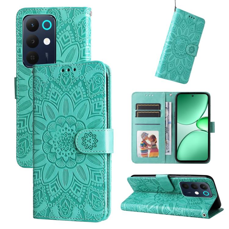 Embossed Sunflower Leather Phone Case, For Realme 16 Pro+ 5G, For Realme 16 Pro 5G, For Realme 15x 5G India / Realme C85 5G, For Realme C85 Pro 4G, For Realme 15T 5G, For Realme Narzo 80 Lite 4G / C71 India, For Realme 15 5G / Realme 15 Pro 5G         ...