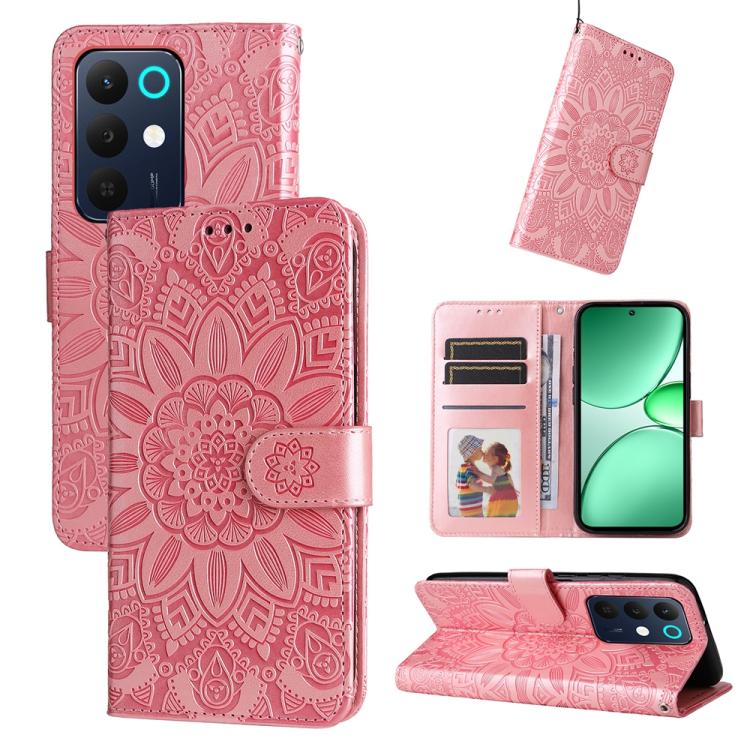 Embossed Sunflower Leather Phone Case, For Realme 16 Pro+ 5G, For Realme 16 Pro 5G, For Realme 15x 5G India / Realme C85 5G, For Realme C85 Pro 4G, For Realme 15T 5G, For Realme Narzo 80 Lite 4G / C71 India, For Realme 15 5G / Realme 15 Pro 5G         ...