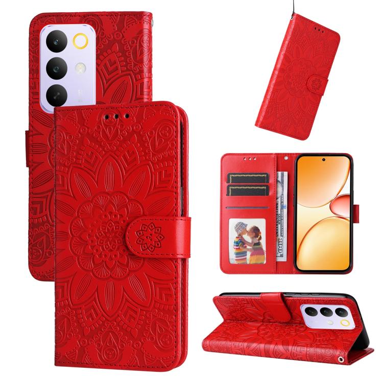 Embossed Sunflower Leather Phone Case, For Realme 16 Pro+ 5G, For Realme 16 Pro 5G, For Realme 15x 5G India / Realme C85 5G, For Realme C85 Pro 4G, For Realme 15T 5G, For Realme Narzo 80 Lite 4G / C71 India, For Realme 15 5G / Realme 15 Pro 5G         ...