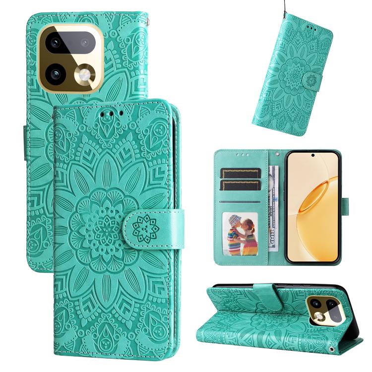 Embossed Sunflower Leather Phone Case, For Realme 16 Pro+ 5G, For Realme 16 Pro 5G, For Realme 15x 5G India / Realme C85 5G, For Realme C85 Pro 4G, For Realme 15T 5G, For Realme Narzo 80 Lite 4G / C71 India, For Realme 15 5G / Realme 15 Pro 5G         ...